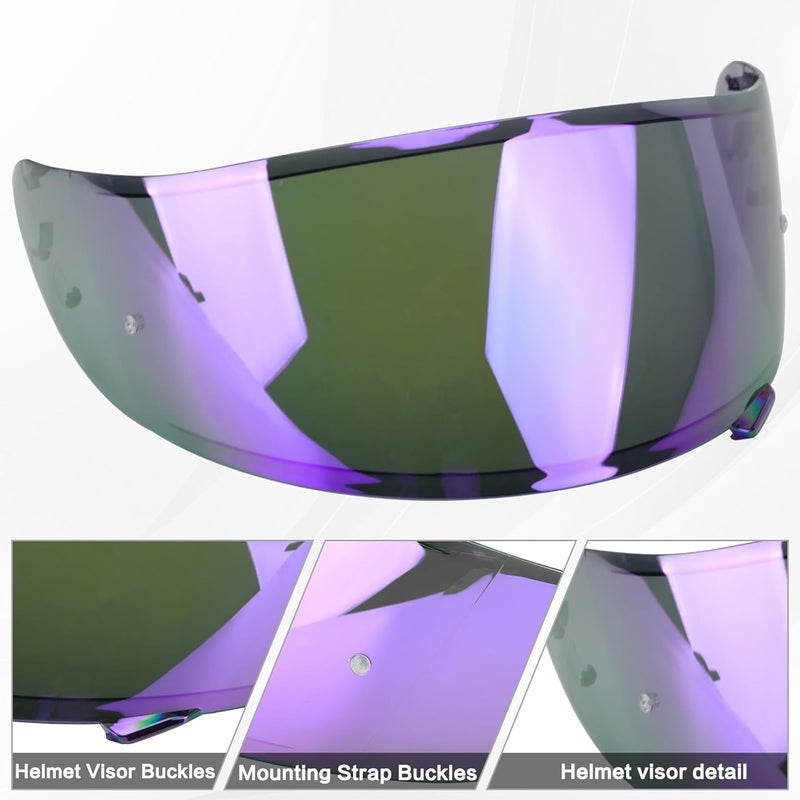RIDLOG RF 1200 Motorcycle Helmet Visor for RF-1200 Visor Replacement CWR-1 Tinted Motorcycle Helmet Visor Compatible with RF1200 CWR-1 X14 Z7 X-Spirit (Purple) - Image 5